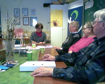 Vs. perusturvajohtaja Paula Paavilainen kertoi perusturvaosaston asioista maaliskuussa 2013