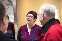 Vasemmiston presidenttiehdokas Merja Kyllönen Pirkkalassa 12.1.2018